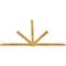 Ekena Millwork Kennewick Rough Sawn Timber Gable Bracket, Western Red Cedar, 108"W x 63"H x 2"D x 4"F, 14/12 Pitch GBW108X63X0204KEN00RWR - alternate 5
